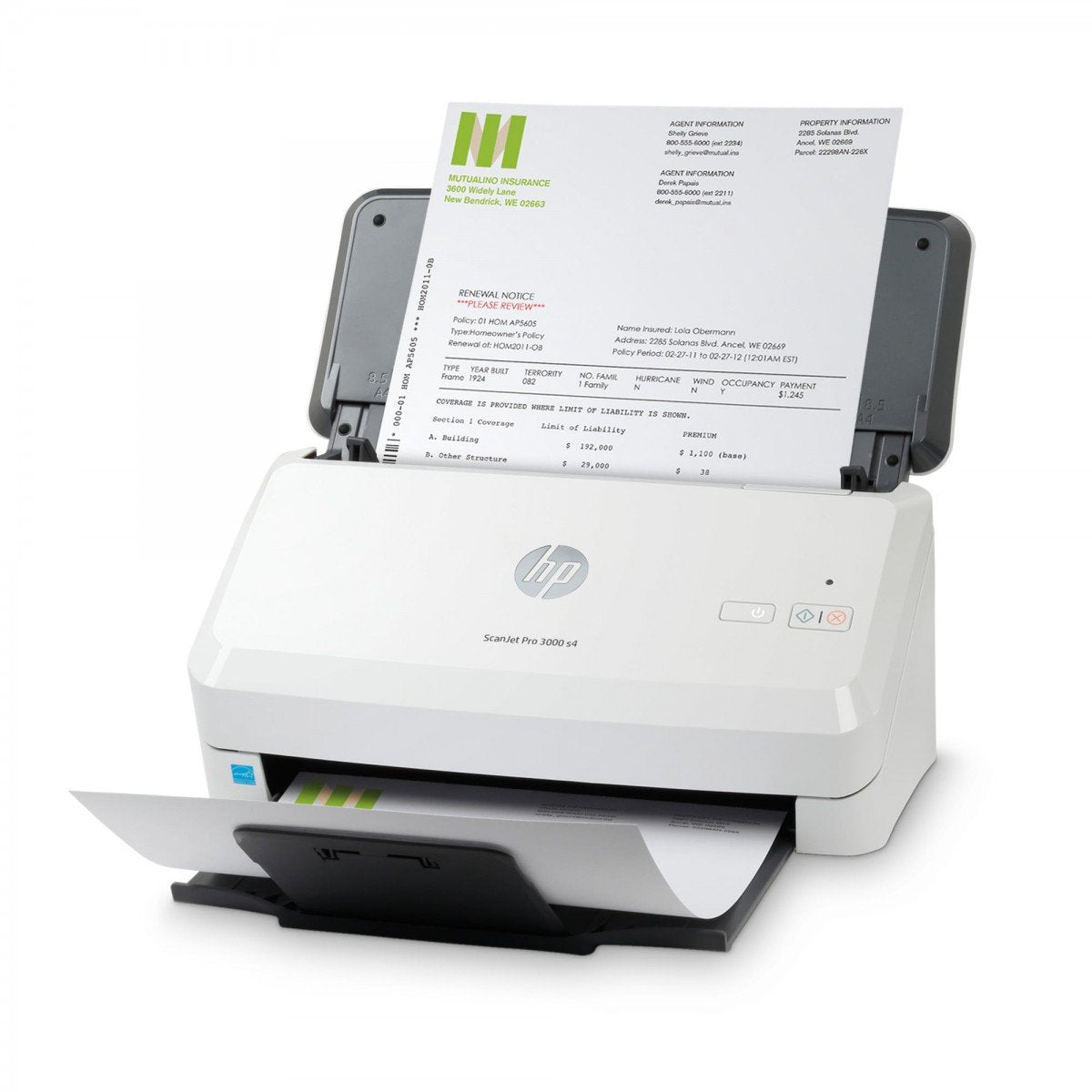 HP ScanJet Pro 3000 s4 Alimentation feuille a feuille de scanner Noir, Blanc