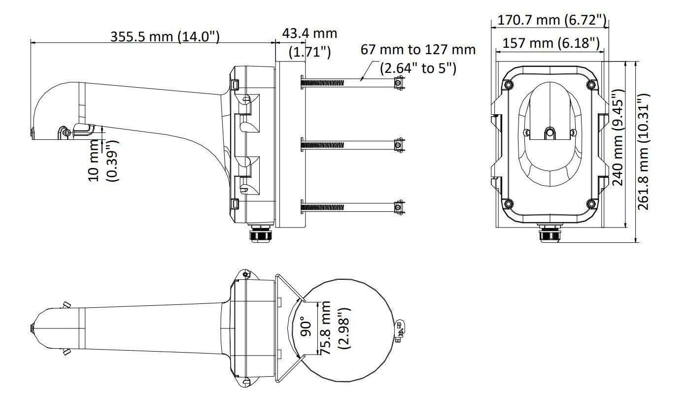 Hikvision DS-1604ZJ-Pole Vertical pole mount