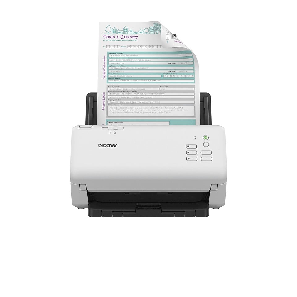 BROTHER Document Scanner Duplex Office 40ppm/80ipm ADF Feeder 80 f. ethernet