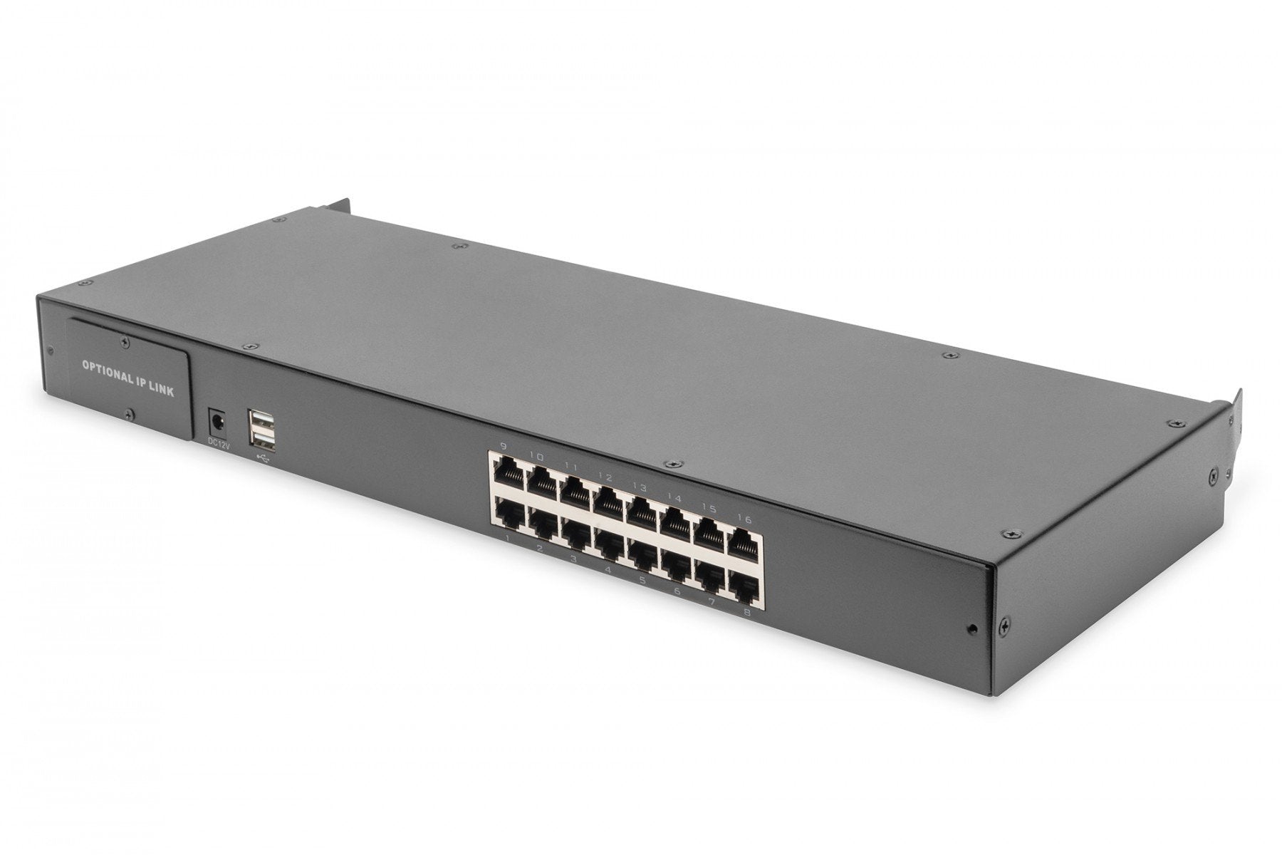Digitus DS-72217 commutateur écran, clavier et souris Grille de montage Noir