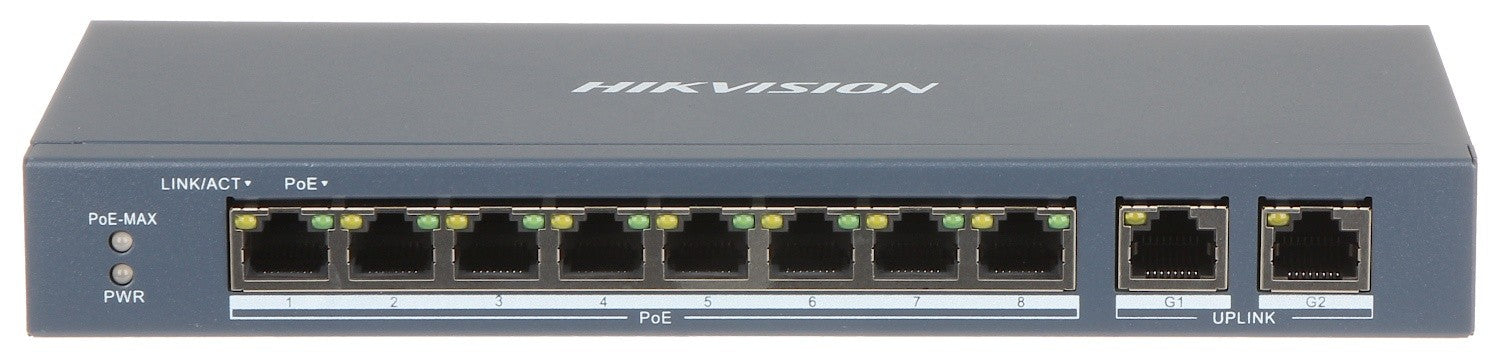 Hikvision DS-3E0310P-E/M 8 Port Fast Ethernet Unmanaged POE Switch