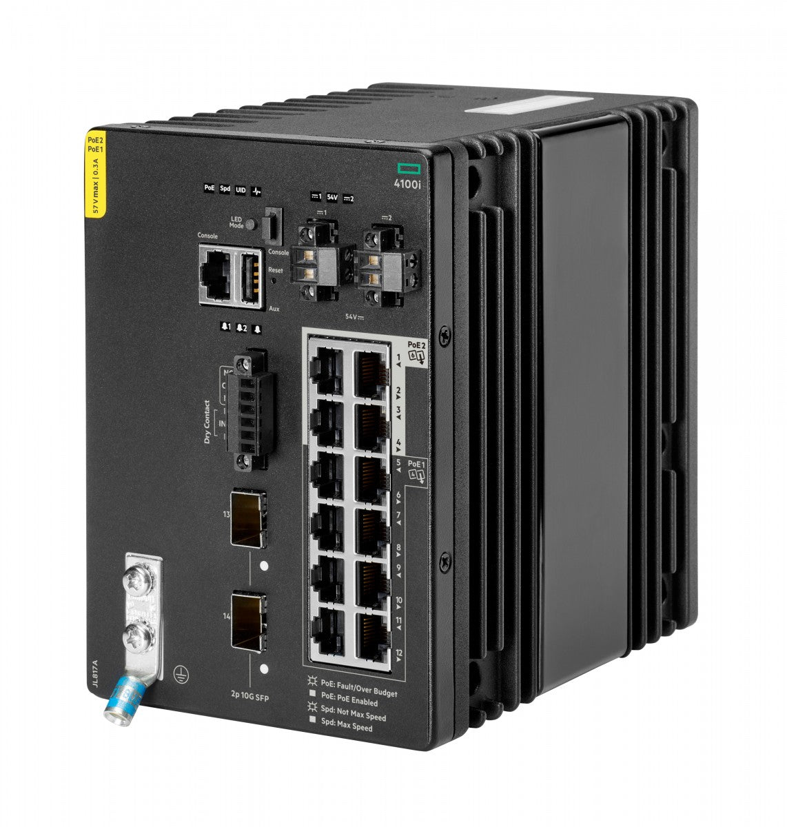 HPE Aruba 4100i Switch 12G 8 Port Class 4 PoE and 4 Port Class 6 PoE 2 SFP+ Layer 2 Web GUI CLI NetEdit REST APIs