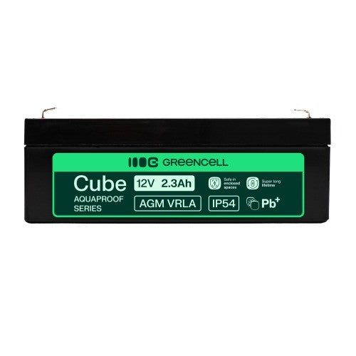 Batterie sans entretien Green Cell AGM VRLA 12V 2.5Ah pour caisses enregistreuses, jouets (178x36x66mm)
