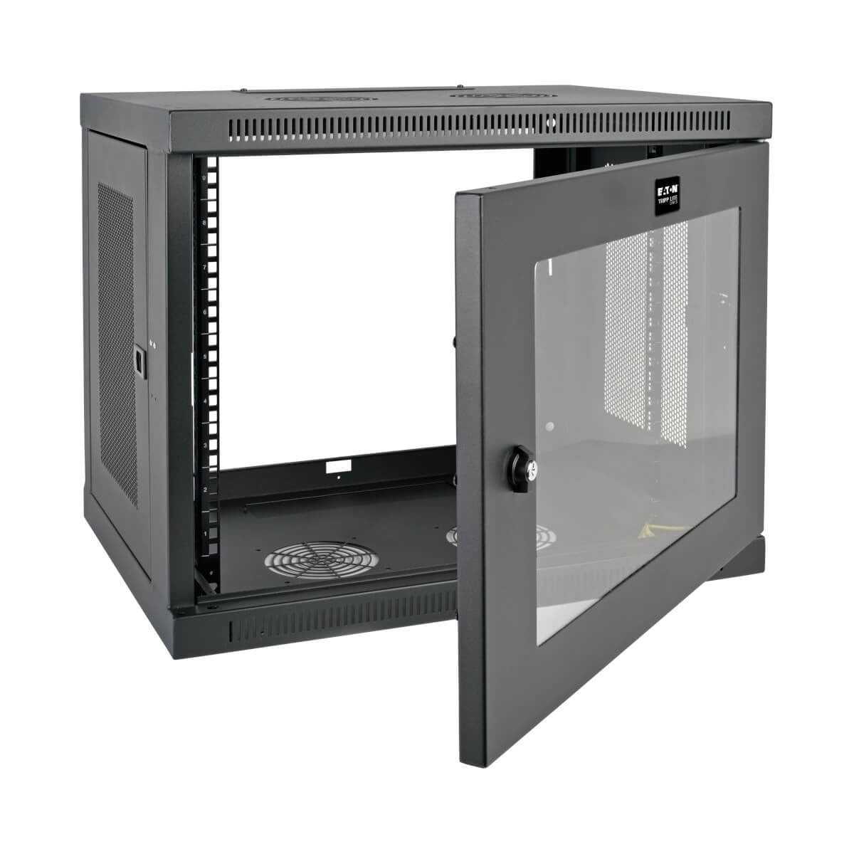 EATON TRIPPLITE 9U Wall Mount Rack Enclosure Server Cabinet w/ Acrylic Glass Front Door Rack cabinet wall mountable Black 9U 19