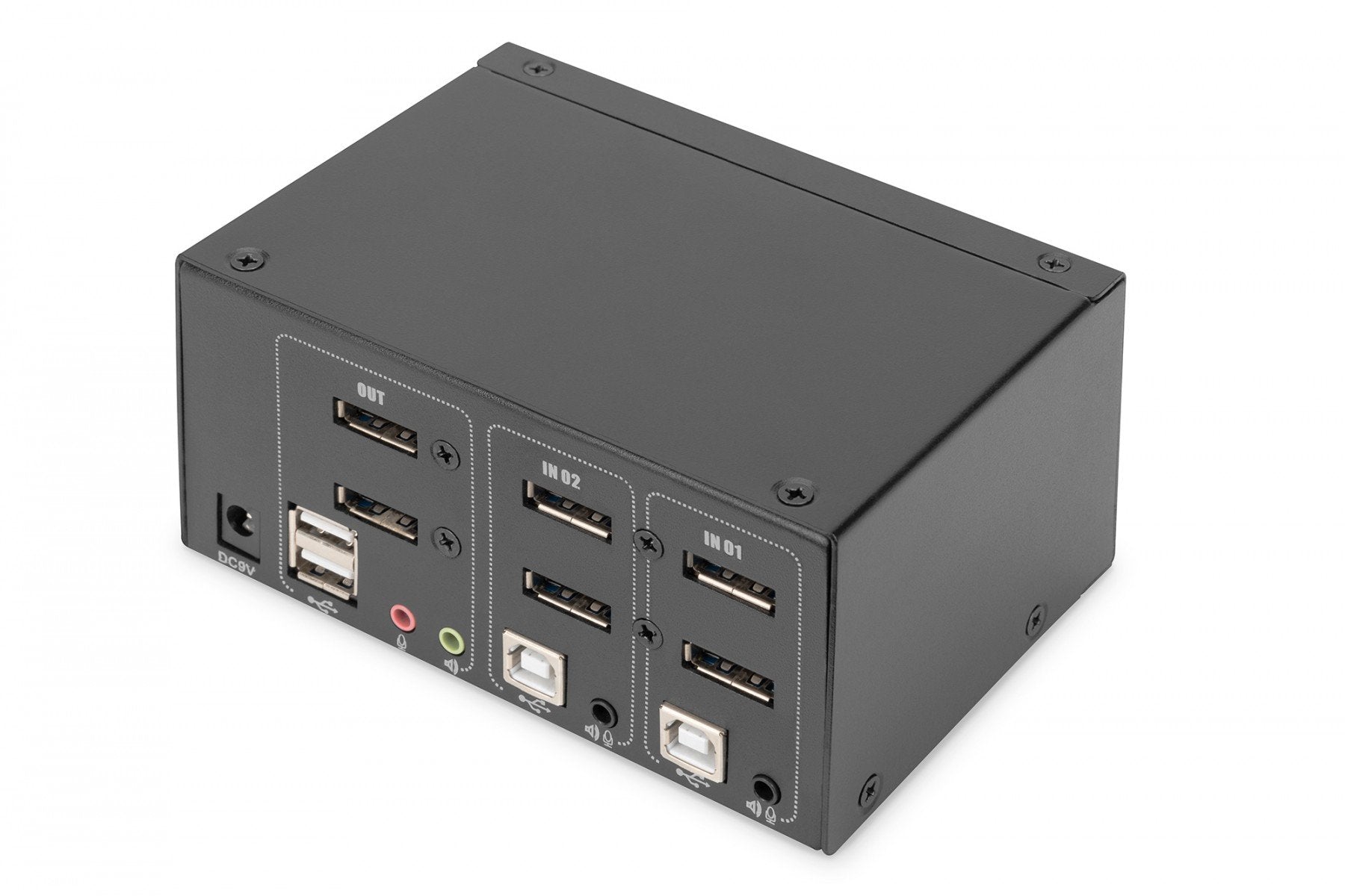 Digitus DS-12862 commutateur écran, clavier et souris Noir