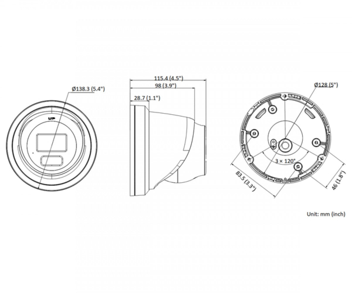 Hikvision DS-2CD2386G2H-IU(2.8mm)(eF)/NOIR Caméra réseau fixe turret 8 MP alimentée par Darkfighter