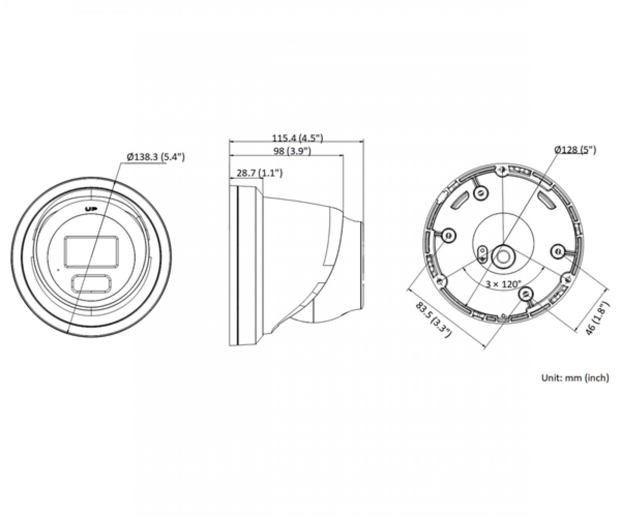 Hikvision DS-2CD2386G2H-IU(2.8mm)(eF)/NOIR Caméra réseau fixe turret 8 MP alimentée par Darkfighter