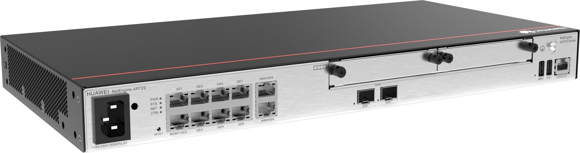 Huawei Router NetEngine AR720, 2*GE combo WAN, 8*GE LAN, 2*USB 2.0, 2*SIC
