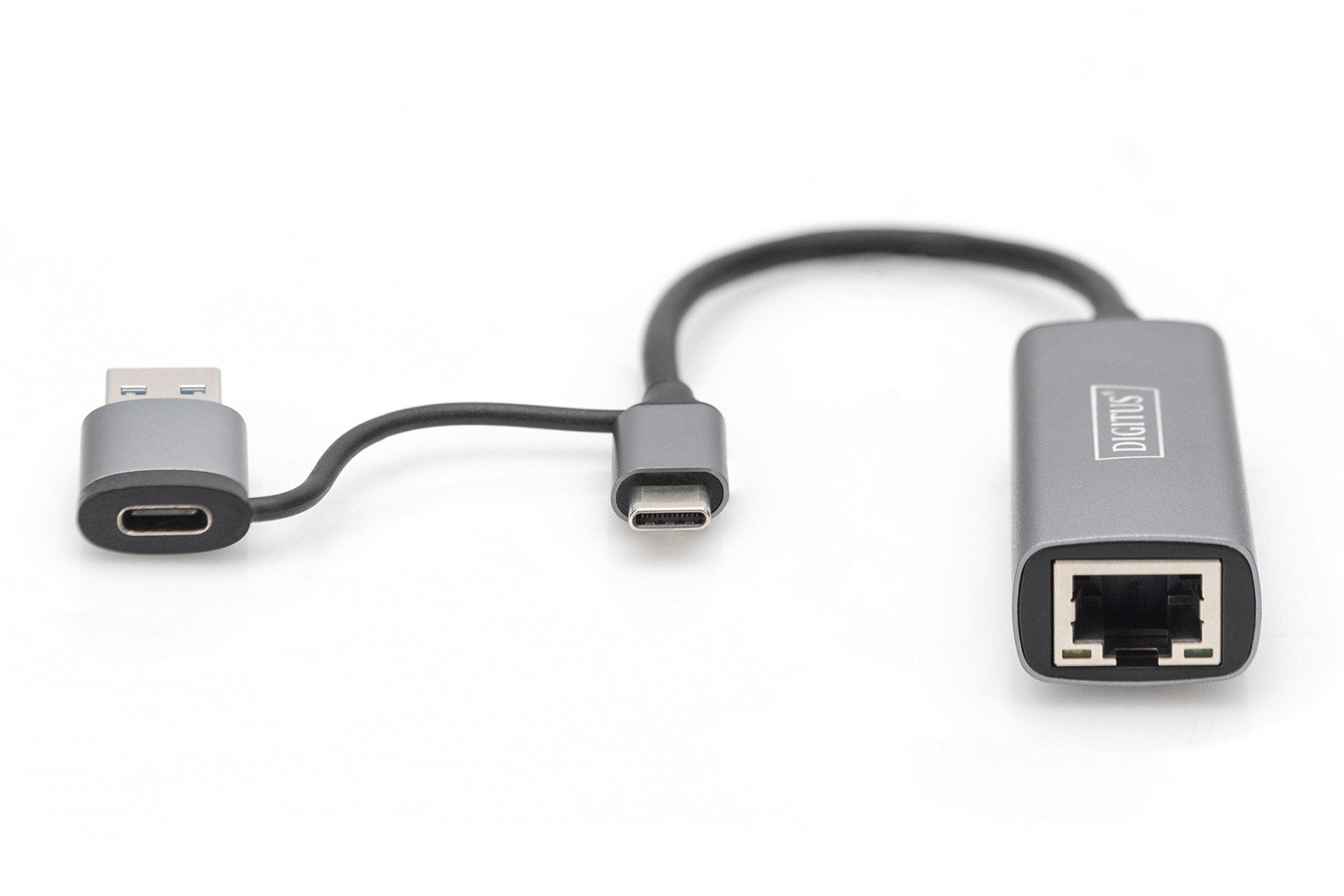 Digitus DN-3028 changeur de genre de câble USB-C USB 3.1 RJ-45 Gris