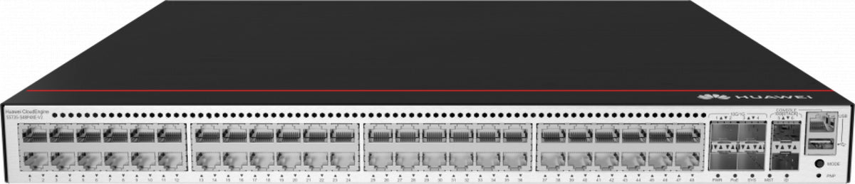 HUAWEI S5735-S48P4XE-V2 48x10/100/1000BASE-T Ports 4x10GE SFP+ Ports 2x12GE Stack Ports PoE+ without Power Module