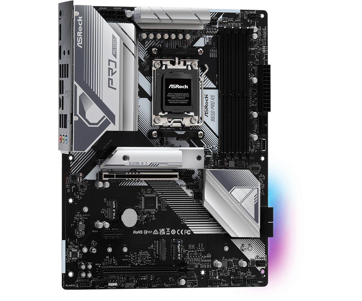 ASRock B650 PRO RS Carte mere ATX pour AMD Ryzen 7000 avec DDR5 et Ethernet 2.5 Gigabit