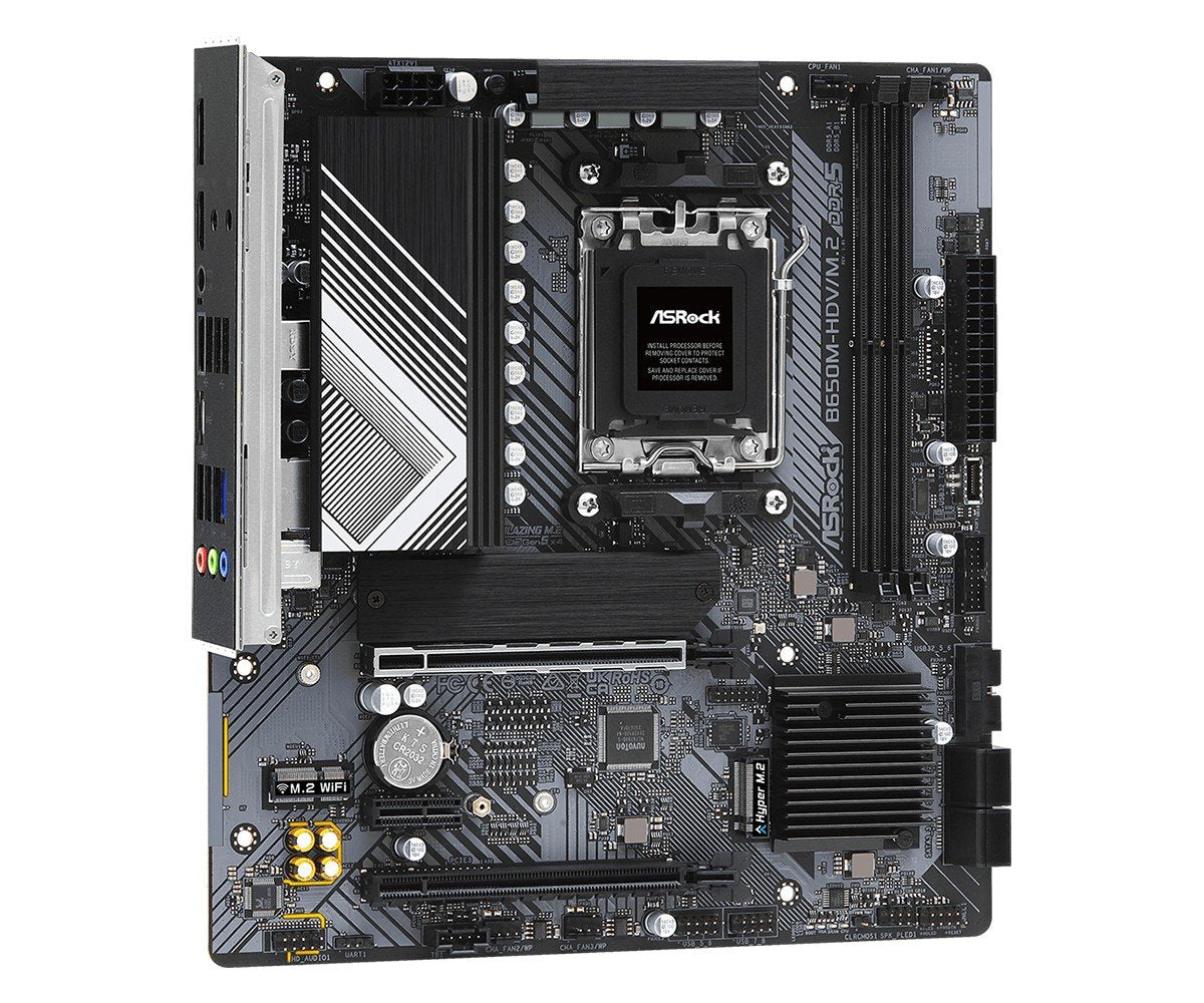 ASRock 90-MXBLA0-A0UAYZ Carte mere B650M HDV Micro ATX avec DDR5 et Ethernet 2.5 Gigabit