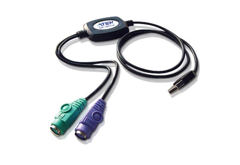 ATEN UC10KM-AT câble PS/2 0,9 m 2x 6-p Mini-DIN USB A Noir