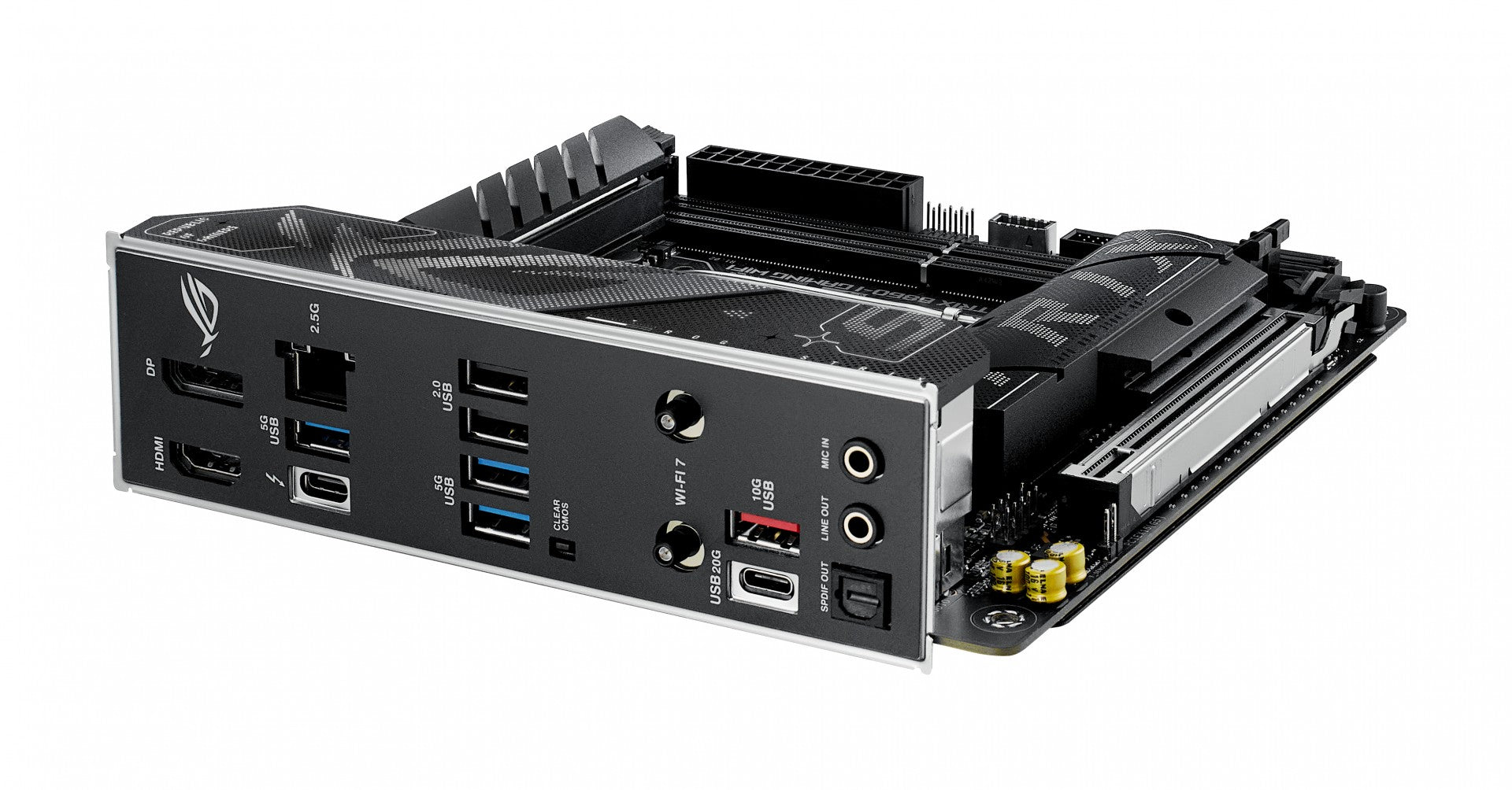 ASUS ROG STRIX B860-I GAMING WIFI LGA1851 DDR5 mini ITX MB 1xHDMI 1xDP 1xThunderBolt 2xM.2 4xSATA