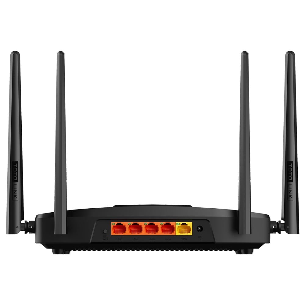 TOTOLINK X5000R AX1800 WIRELESS DUAL BAND GIGABIT ROUTER vlan routeur sans fil Gigabit Ethernet Bi-bande (2,4 GHz / 5 GHz) Noir