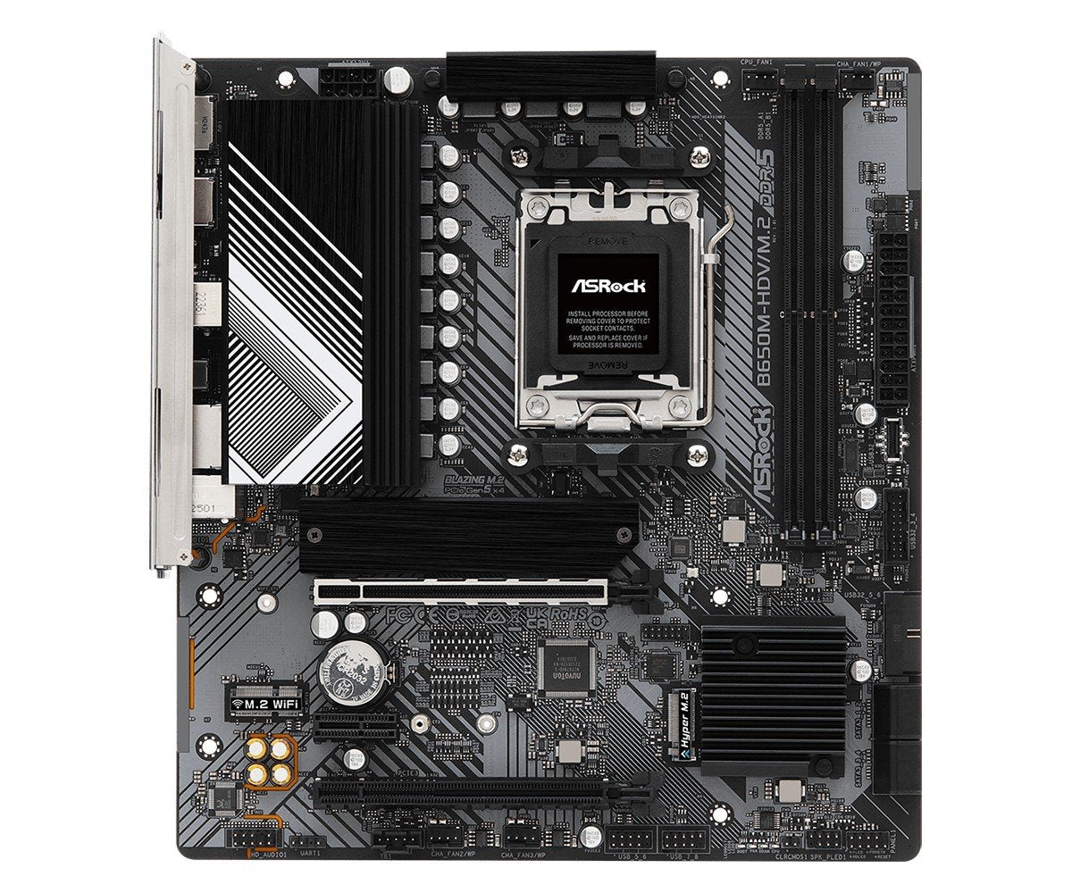ASRock 90-MXBLA0-A0UAYZ Carte mere B650M HDV Micro ATX avec DDR5 et Ethernet 2.5 Gigabit