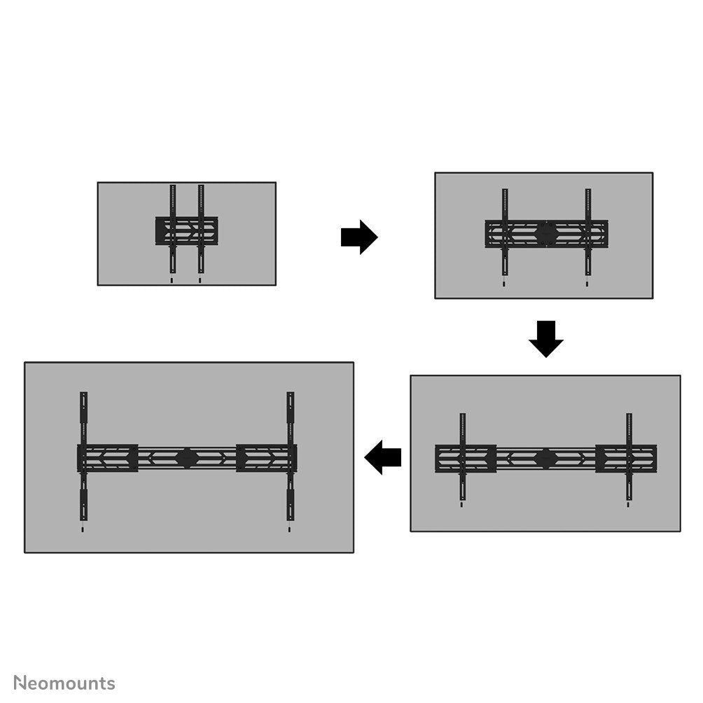 NEOMOUNTS WL30S-950BL19 Support mural fixe pour écran 55-110p - robuste - verrouillable - paysage et portrait