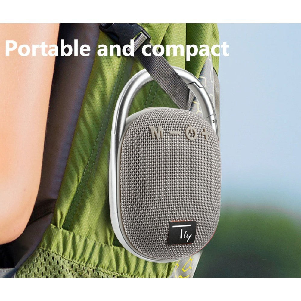 Techly ICASBL321GR Haut-parleur Bluetooth 5.3, 5W, TWS, LED, USB MicroSD MP3, gris