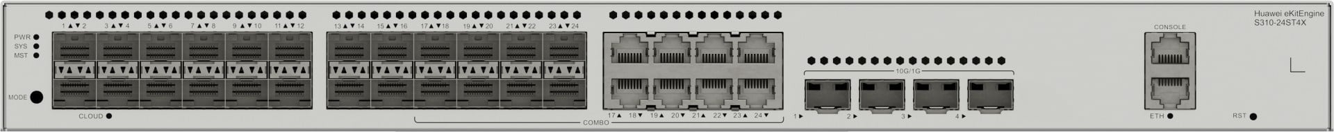 HUAWEI eKit S310 Series S310-24ST4X Géré L2+ Gigabit Ethernet (10/100/1000) 1U Gris