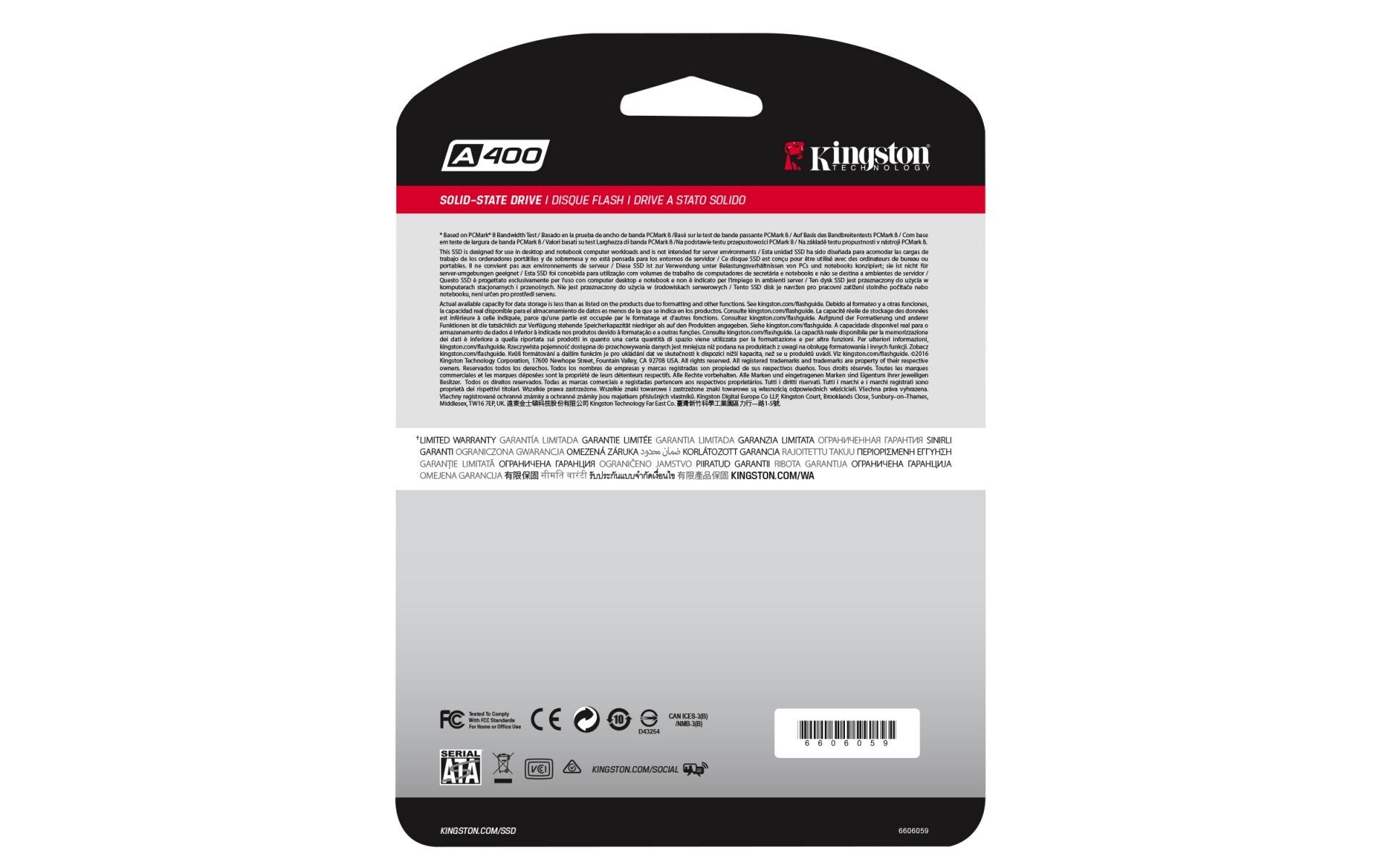 KINGSTON 240GB SSDNow A400 SATA3 6Gb/s 2.5inch 7mm height / up to 500MB/s Read and 350MB/s Write