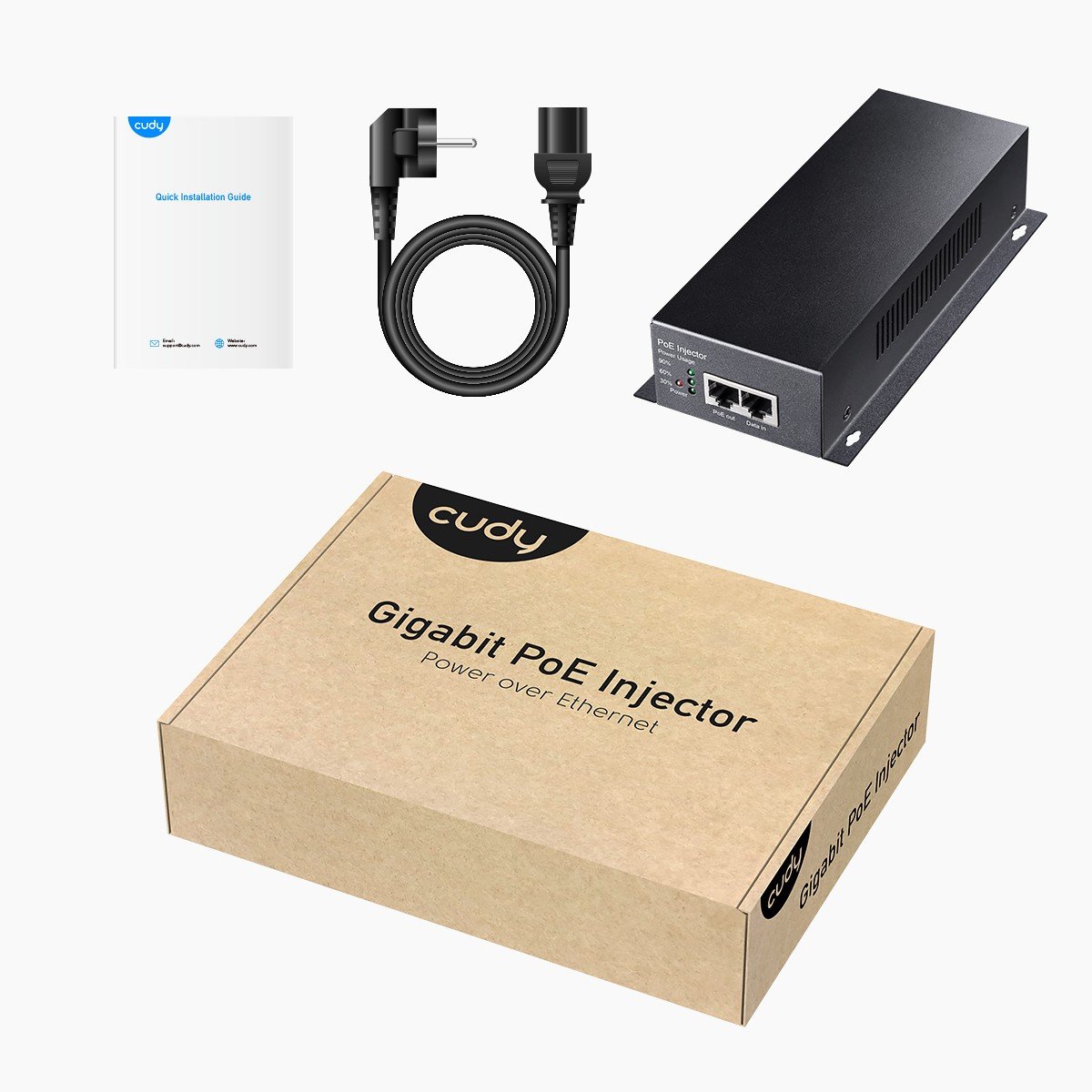 Cudy POE350 adaptateur et injecteur PoE Gigabit Ethernet 52 V