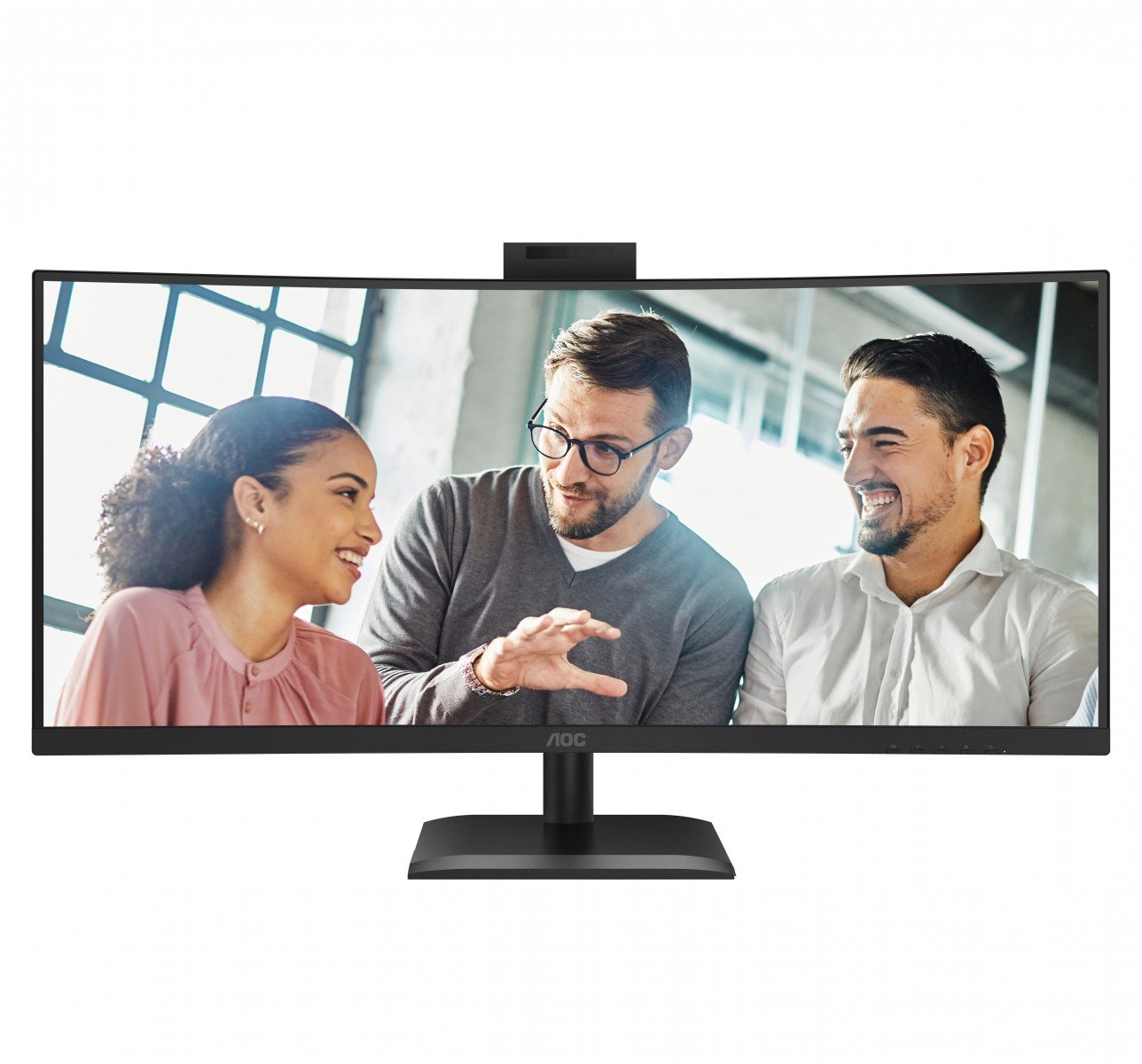 AOC CU34E4CW 34p 3440x1440 120HZ VA CURVED H/A 180 MM USB-C DOCKING TUV EyeComfort Hardware USB HUB DP HDMI