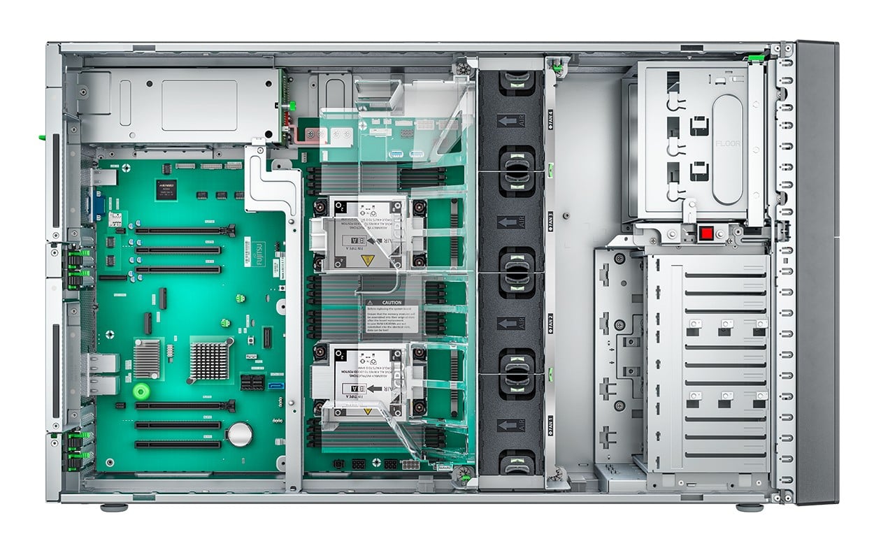 Fujitsu PRIMERGY TX2550 M7 serveur Tower Intel® Xeon® Silver 4410T 2,7 GHz 32 Go DDR5-SDRAM 900 W