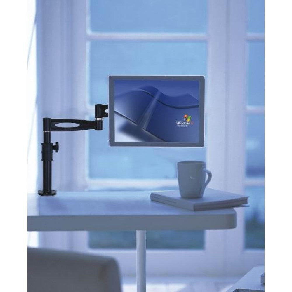 "Support de bureau rotatif Techly ICA-LCD 501BK pour moniteurs LCD de 13 a 27"", 8kg"