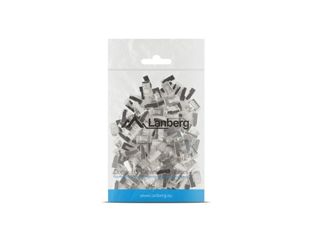 Lanberg PLS-5000 connecteur de fils RJ-45 Acier inoxydable, Transparent