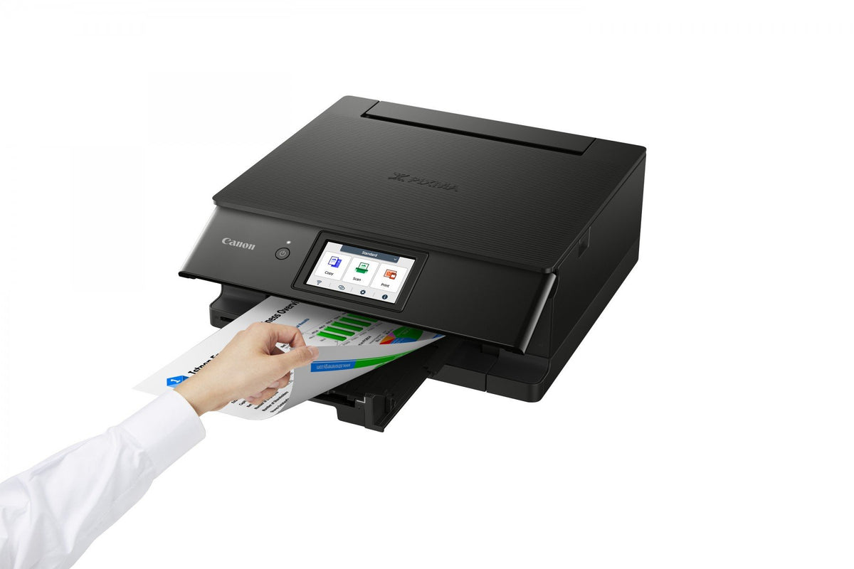CANON PIXMA TS8750 MFP colour ink-jet A4 15 ipmprint 200 sheets USB 2.0 Wi-Fi black