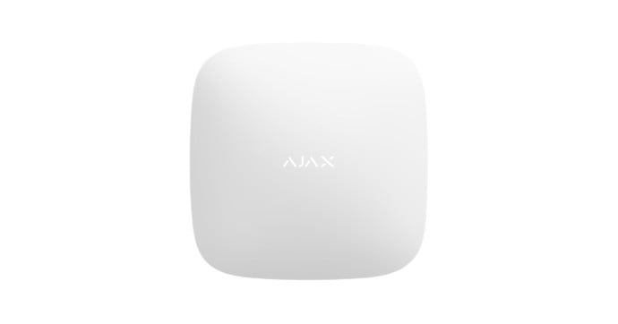 Ajax Systems 38241.108.WH1 Hub 2 Jeweller (4G) - panneau de contrôle d'alarme avec vérification photographique des alarmes (2xSIM, 4G, Ethernet) - blanc