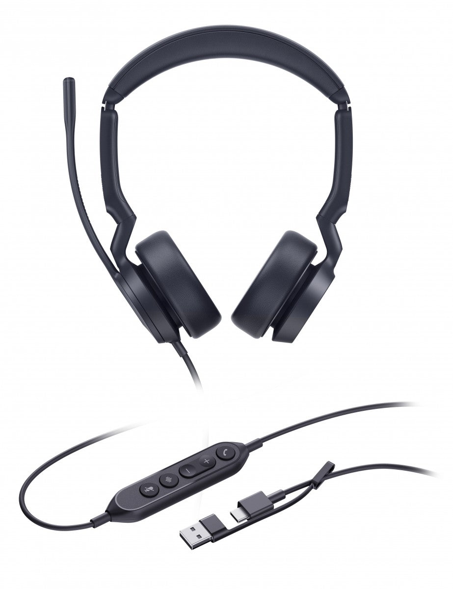 Yealink UH44 Dual UC USB-C/A Avec fil Arceau Bureau/Centre d'appels USB Type-C / USB Type-A Noir
