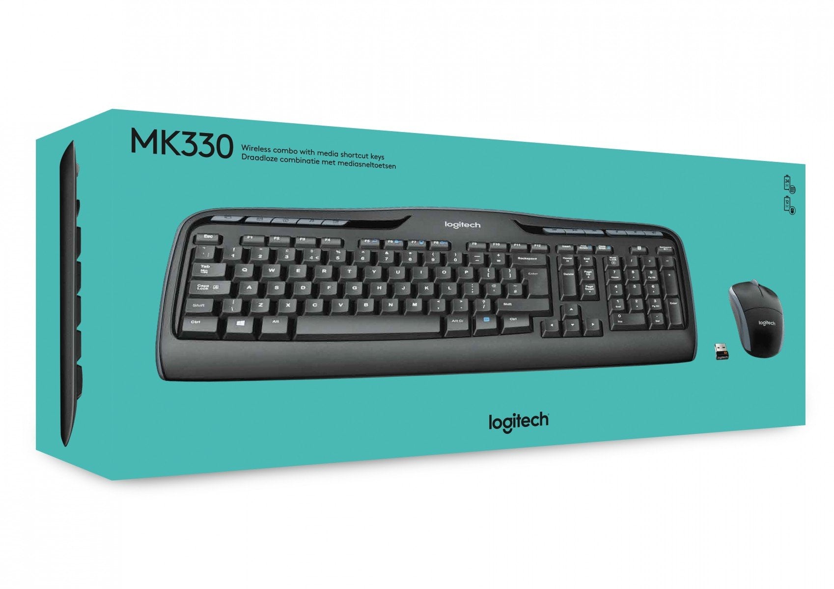 Logitech MK330 clavier Souris incluse Bureau USB QWERTY US International Noir