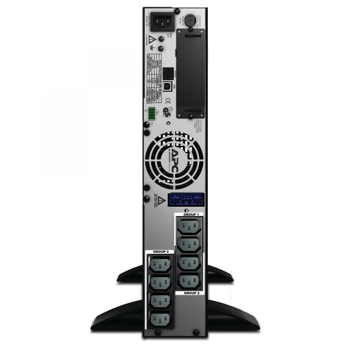 APC Smart-UPS X 1500 Rack/Tower LCD UPS rack-mountable AC 230V 1200Watt 1500VA RS-232 USB output connectors 8 2U Black