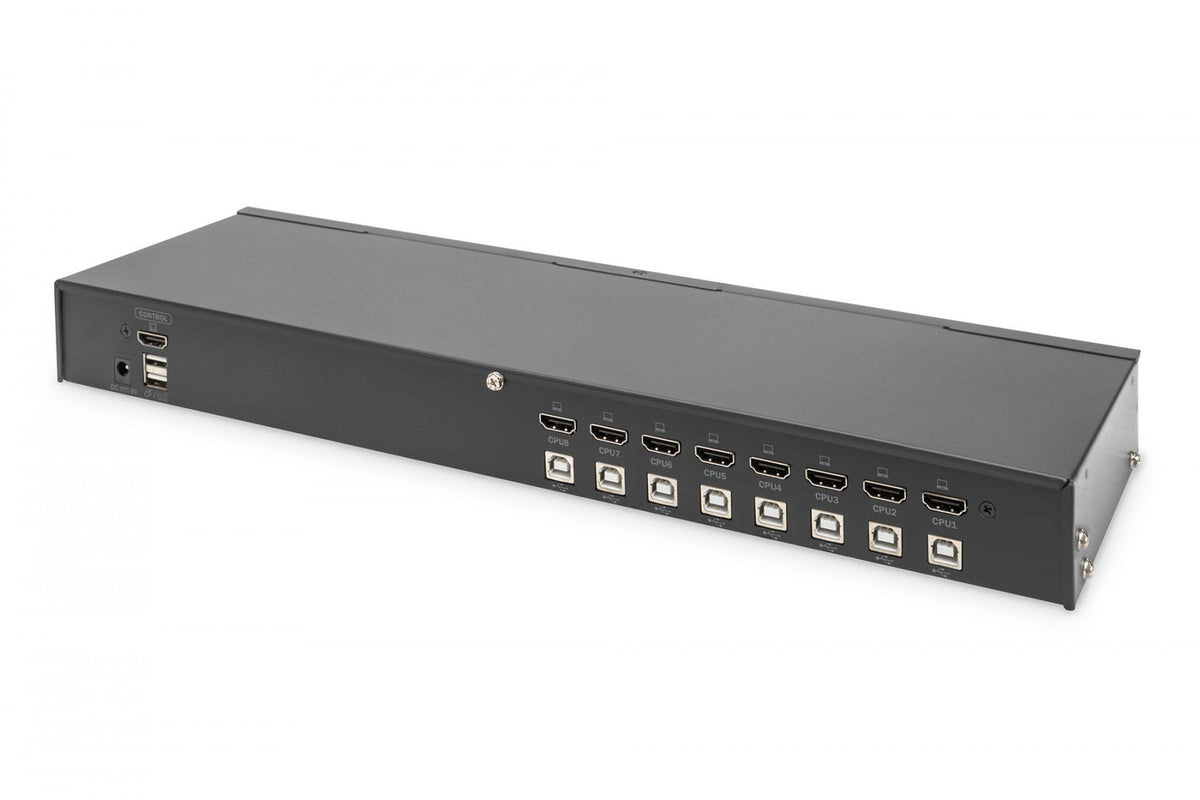 "Commutateur KVM 8 ports, Rack 19"", 4K 30Hz, 8xHDMI IN, 1xHDMI OUT, 2xUSB A"