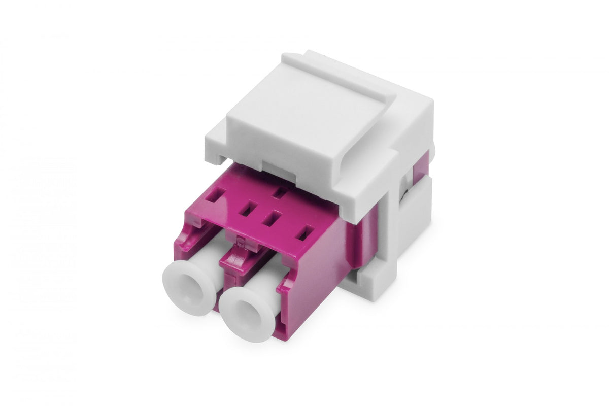 Support keystone pour adaptateur LC (avec adaptateur LC/LC duplex, multimode OM4, violet) inclus
