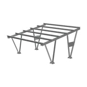 KENO W-01-00-L Carport a deux stations Magnelis - sans modules. Compatible avec des modules de dimensions allant de 2050x1134mm a 2465x1134mm (sans pinces ni vi