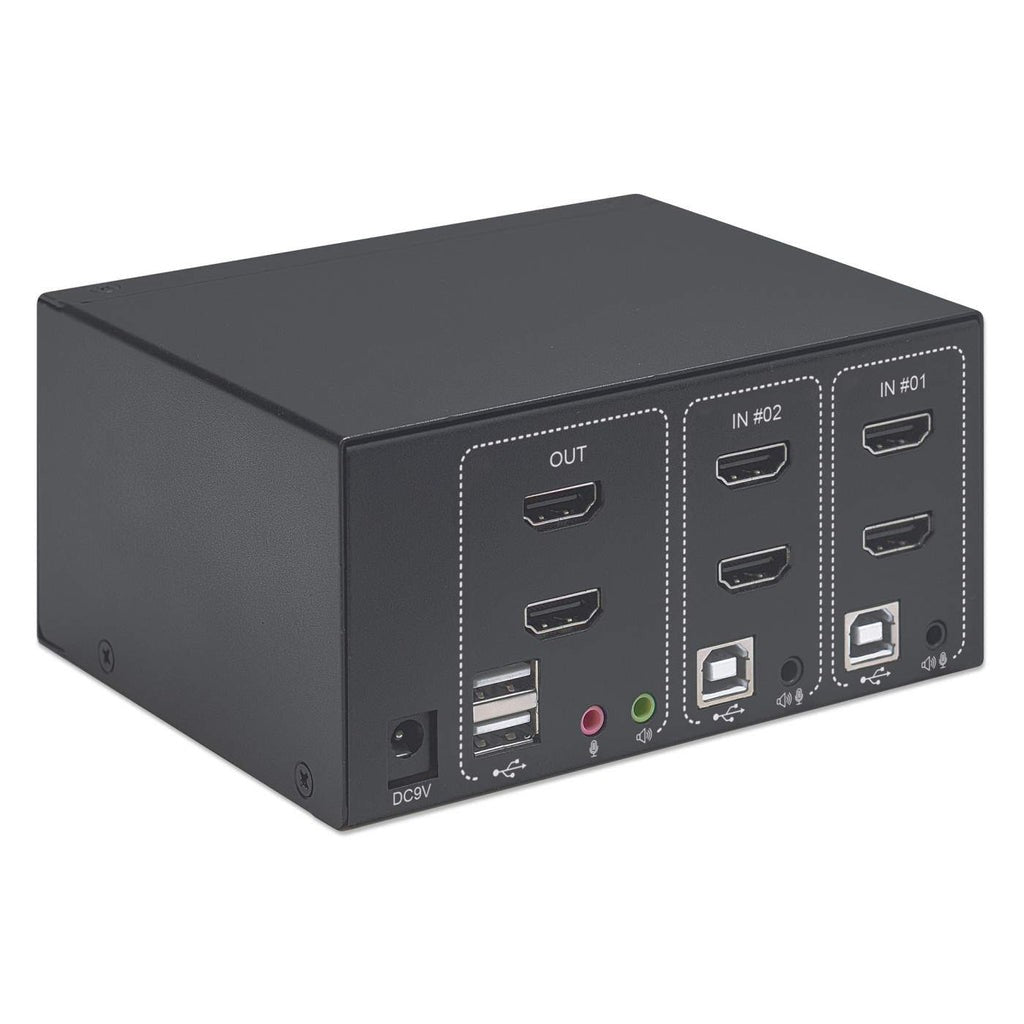 Manhattan 153522 Commutateur KVM 2/1 USB HDMI 4K