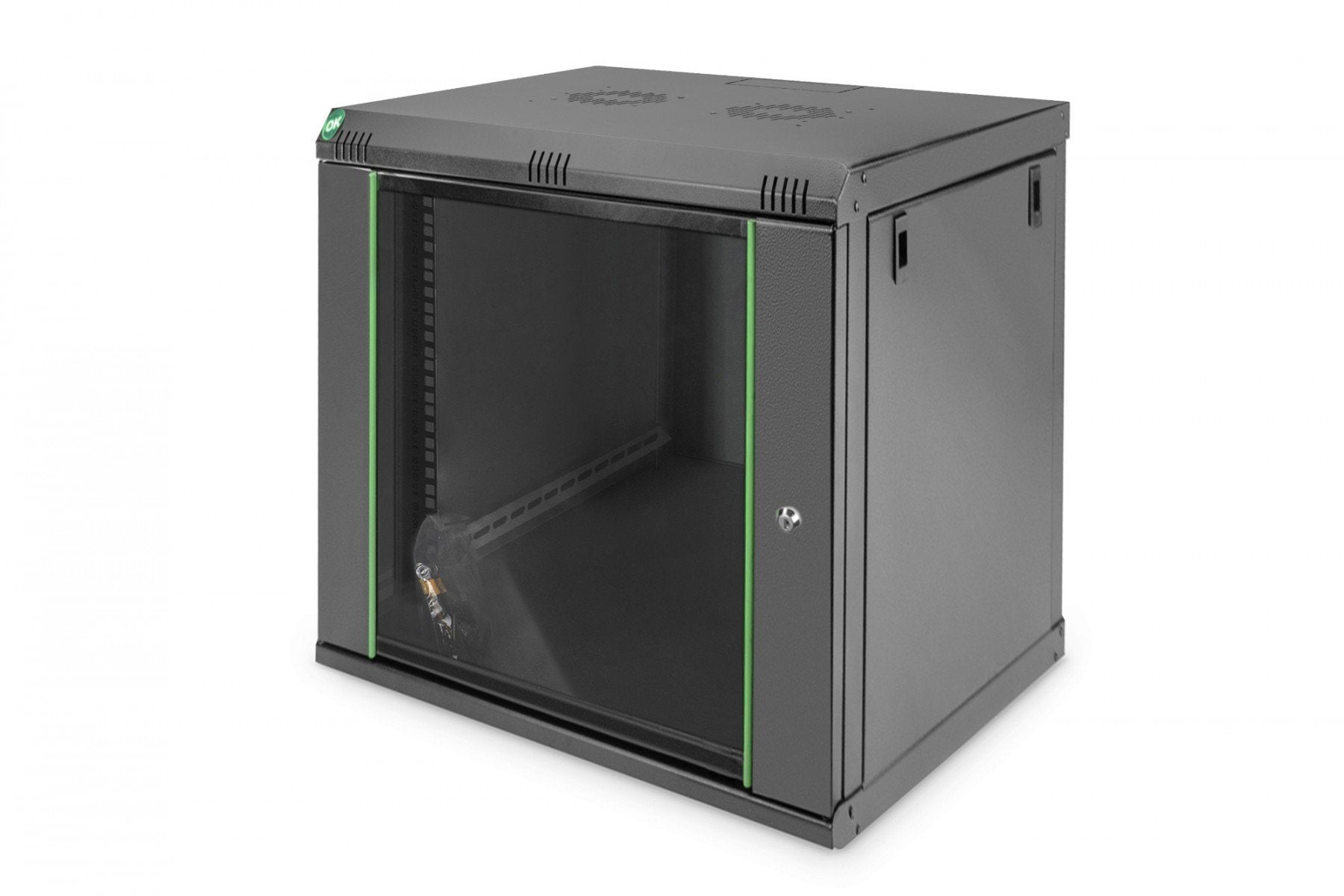Digitus DN-19 12-U-EC-SW étagere 12U Rack monté sur le mur Noir
