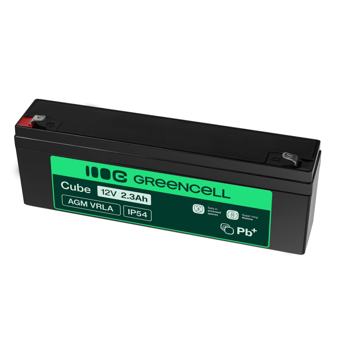Green Cell AGM Battery 12V 2.3Ah - Battery - Baby (C)