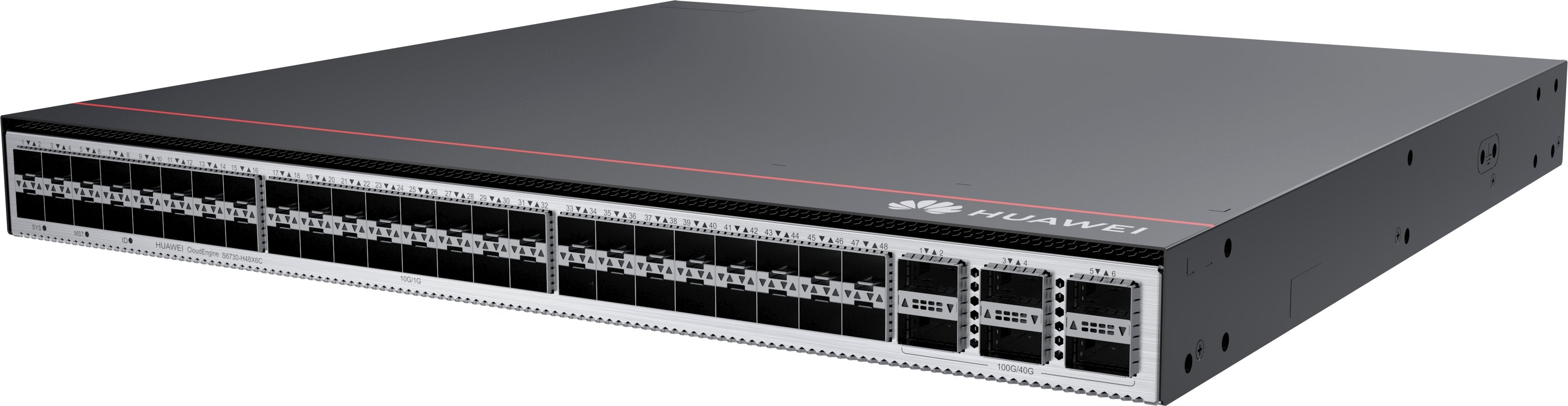 HUAWEI S6730-H48X6C 48x10GE SFP+ ports 6x40GE QSFP28 portsx optional license for upgrade to 6x100GE QSFP28 without power module