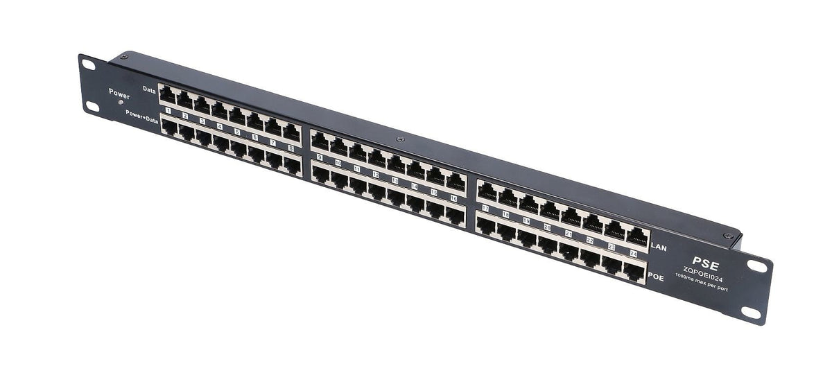 Extralink 24 ports | Injecteur PoE | 24x 100Mb/s RJ45, Boîtier Rack
