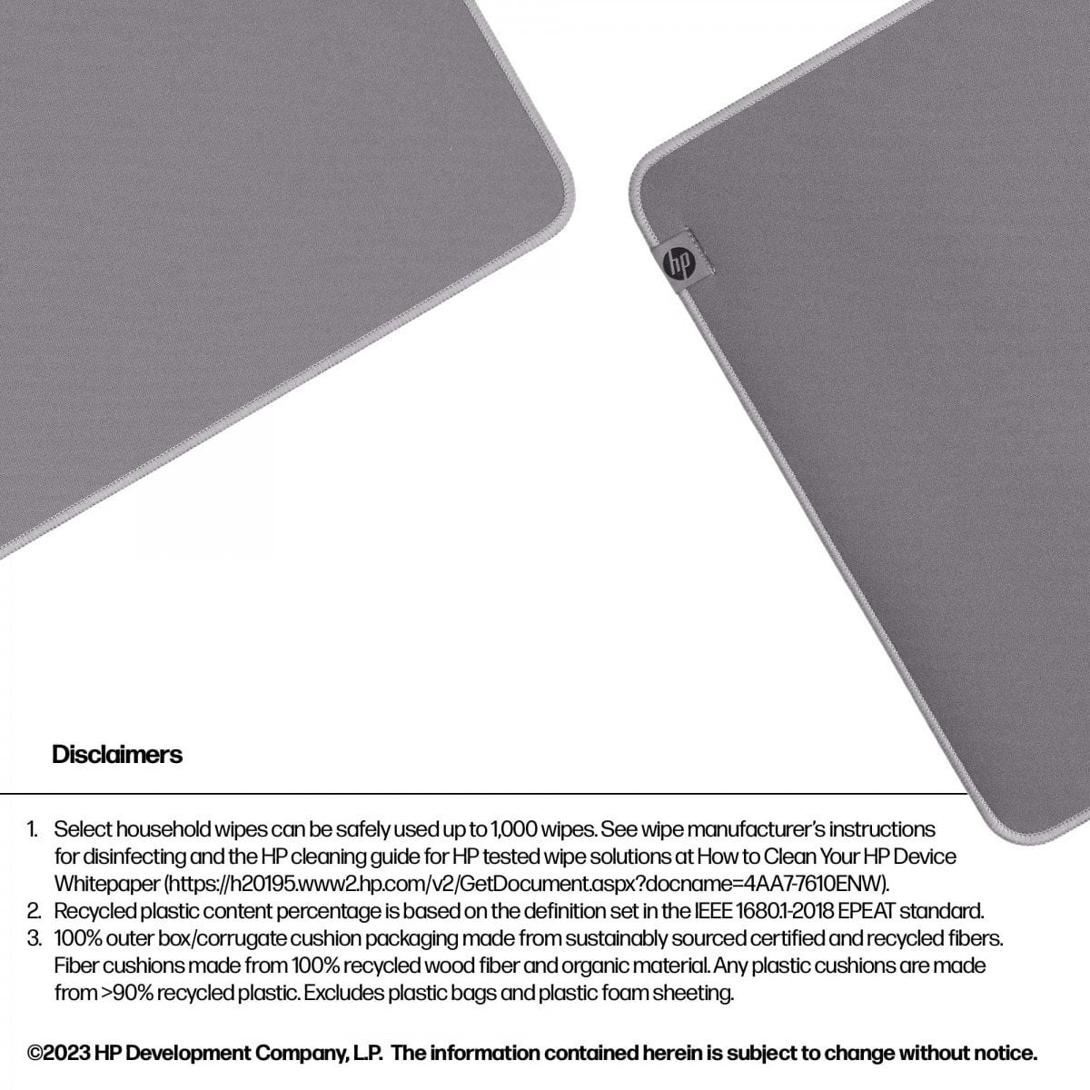 HP 205 Sanitizable Desk Mat
