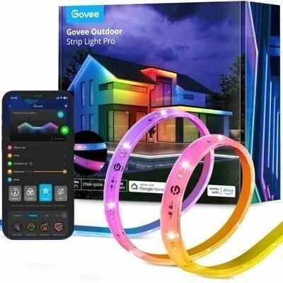 Govee H70A1 Bande LED Extérieure Pro 10m | Bande LED | Wi-Fi, Bluetooth, RGBICWW