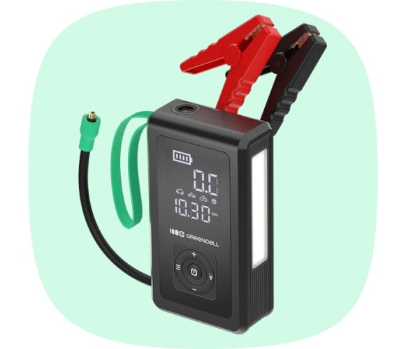 Green Cell CJSGC03 PowerBoost Air Démarreur Powerbank pour voiture avec compresseur 29.6Wh 1000A
