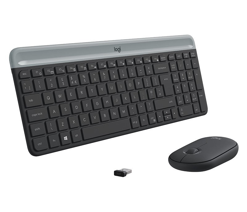 Logitech Slim MK470 clavier Souris incluse Universel RF sans fil QWERTZ Suisse Graphite