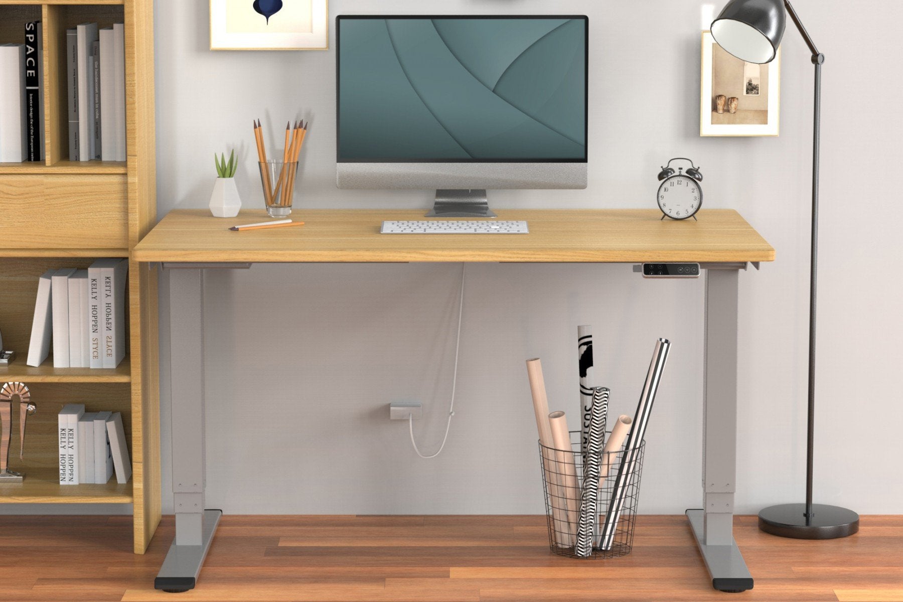 Digitus DA-90435 Cadre de bureau Electrique 2 pieds