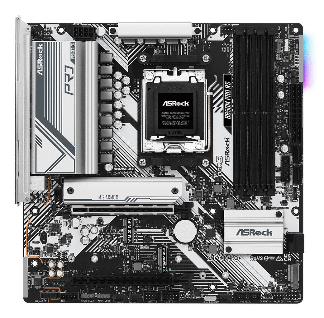ASRock 90-MXBLP0-A0UAYZ Carte mere B650M Pro RS Micro ATX avec support DDR5