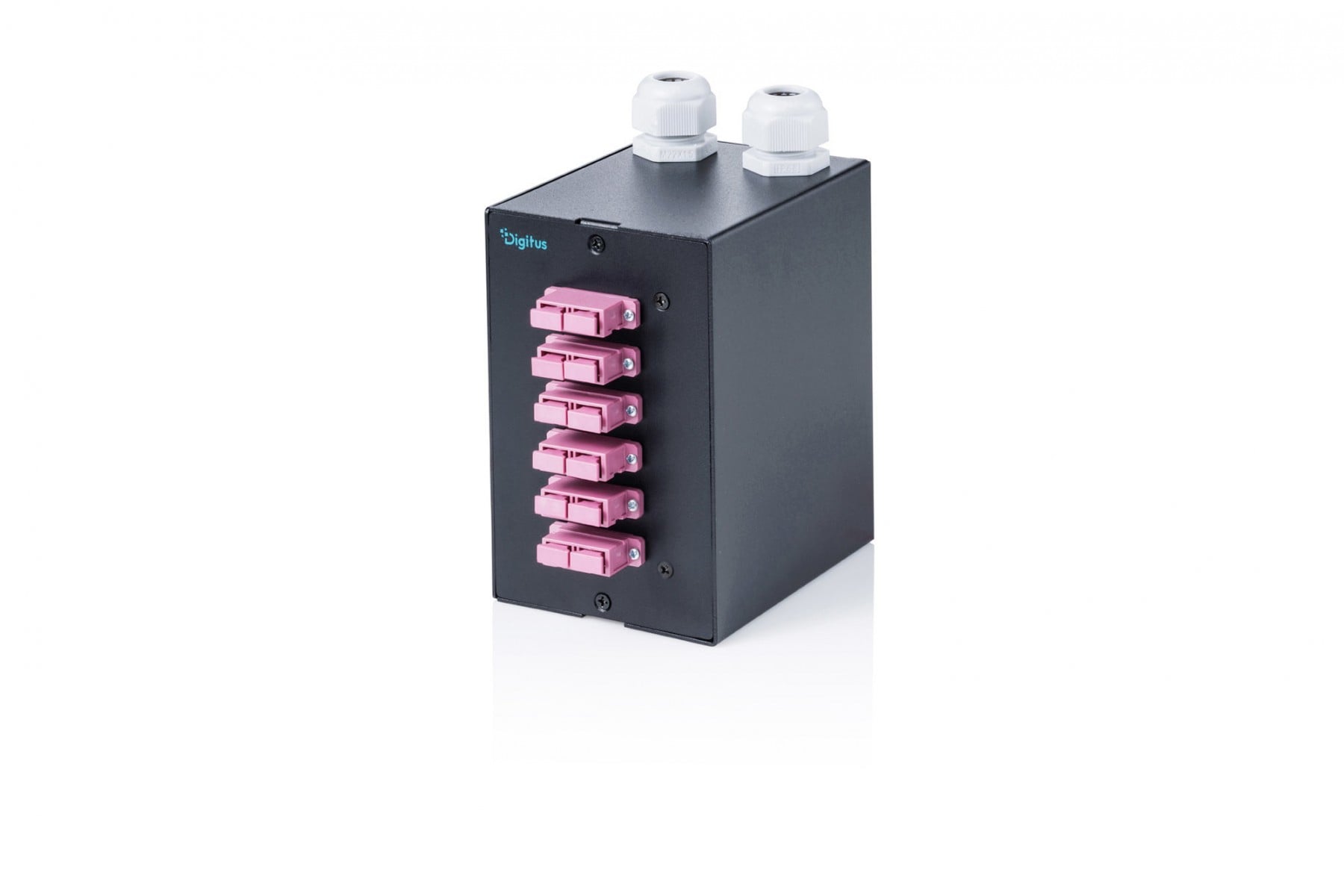 Digitus DN-96990 Répartiteur fibre optique sur rail DIN, 6 ports, SC DX/LC Quad, noir