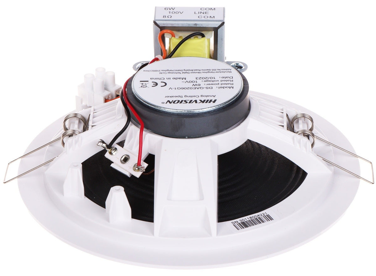 Hikvision DS-QAE0206G1-V Haut-parleur de plafond analogique 6W